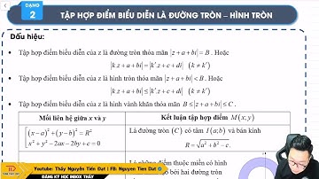 ĐIỂM BIỂU DIỄN VÀ CỰC TRỊ SỐ PHỨC  - TOÁN 12 - THẦY NGUYỄN XUÂN TIẾN