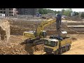 Liebherr r956 from flix giorgetti loading trucks