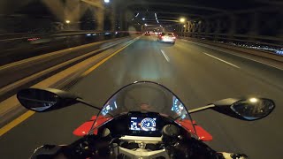 Chill Late Night Ride through New York City | 2022 Ducati Panigale V4S