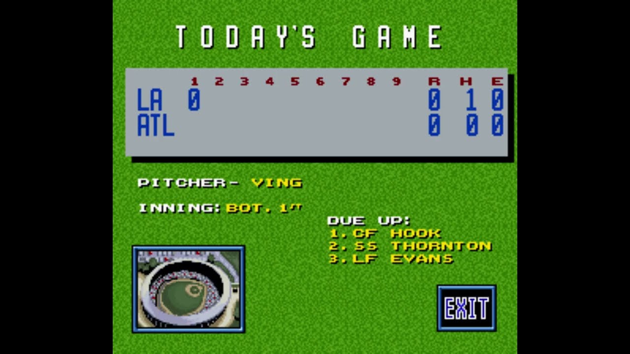Ken Griffey Jr. Presents Major League Baseball, Braves vs Dodgers Game 6 (Super Nintendo)