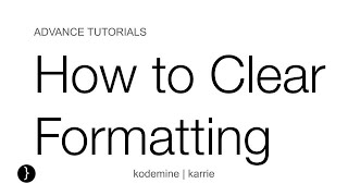 How to Clear Formatting in Google Sheet : Google Sheet Tutorial