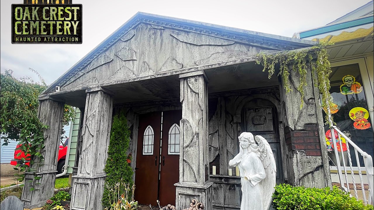 Massive DIY Halloween Mausoleum Oak Crest Cemetery YouTube