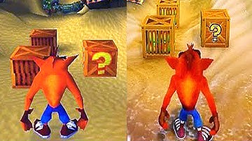 CRASH BANDICOOT Remastered - PS1 VS PS4 Gameplay Comparison (2017)