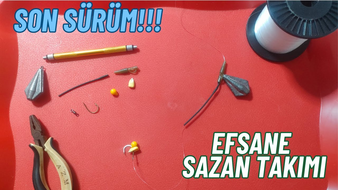 TEK İĞNELİ EFSANE SAZAN TAKIMI NASIL YAPILIR? Balık Kaçırmayan Kurşun Aparatı Kullandım.