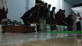 proses latihan musikalisasi of perkusi the powerman of andalusiy 2019 ponpes Al Ikhlas kaliboto