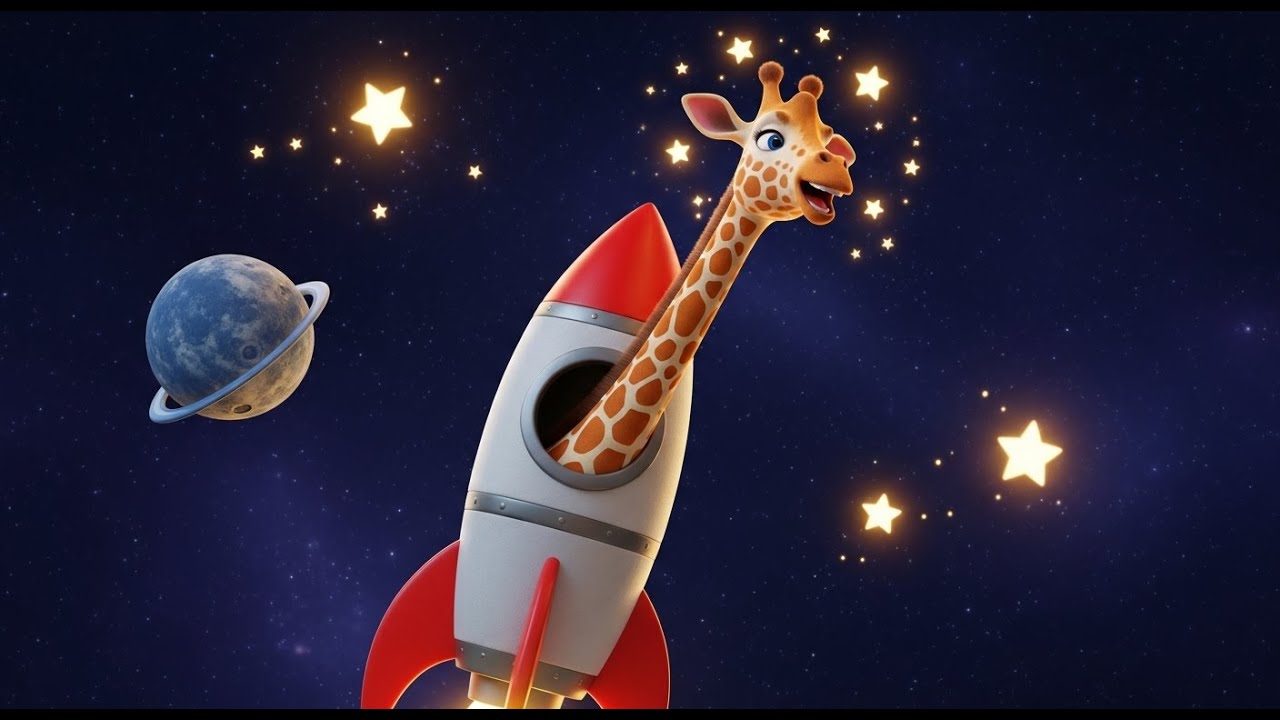 Жираф, который летал на ракете | Космические приключения, детская песенка и сказка для детей