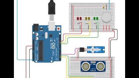 Utiliando dos sensores y dos actuadores en tinkercad