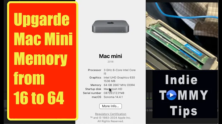 Mac Mini 2018 Memory upgrade from 16 gig to 64 gig