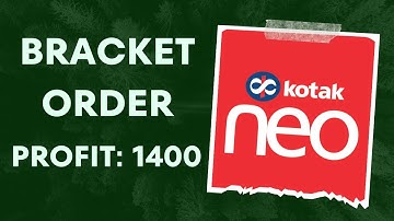 July 10 - Profit 1400|| Kotak Neo Bracket Order || Option buying