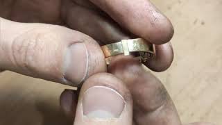 Как увеличить размер в золотом кольце. / How to increase the size in a gold ring.