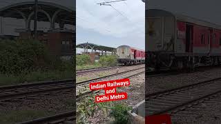 Indian Railways and Delhi Metro Running Parallel