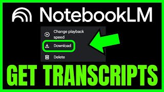 How To Obtain TRANSCRIPTS For NotebookLM Audio Overviews (ONLY WAY) 2026