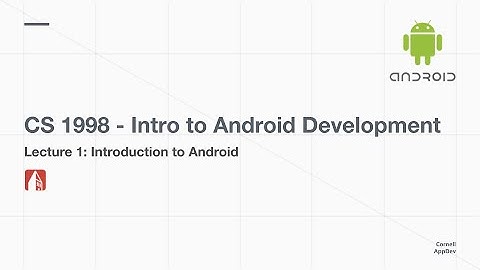 Intro to Android Development: Lecture 1 - Intro to the Editor & Views