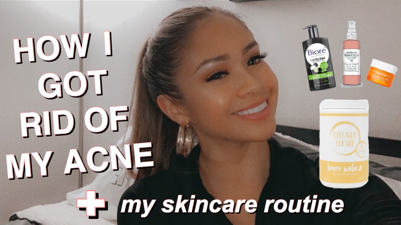 MY SKINCARE ROUTINE + How I got rid of acne - YouTube