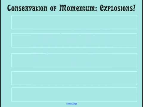 Mr. Hamann's Practice Problems, Momentum (explosions)