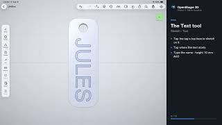 Make a Name Keychain on iPad — Text Tool & Two-Color 3D Print (Free CAD Tutorial)