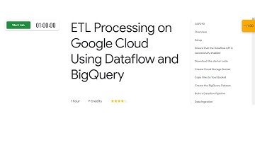 ETL Processing on Google Cloud Using Dataflow and BigQuery | Qwiklabs GSP290