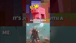 POV: It's just a Pig with a Crown..  #minecraft #technoblade #trending