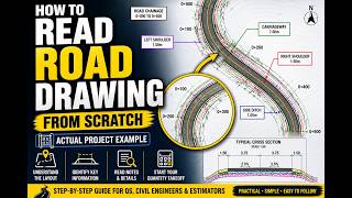 How to Read a Road Construction Drawing from Scratch  Actual Project Example