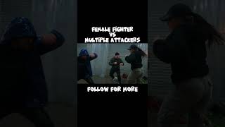 FEMALE MARTIAL ARTS FIGHT VS MULTIPLE ATTACKERS | AI ACTION FILM