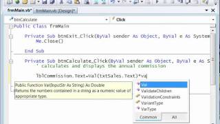 CH06-Commission Calculator.wmv screenshot 2
