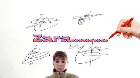 Zara name signature in English#amazing zara sign