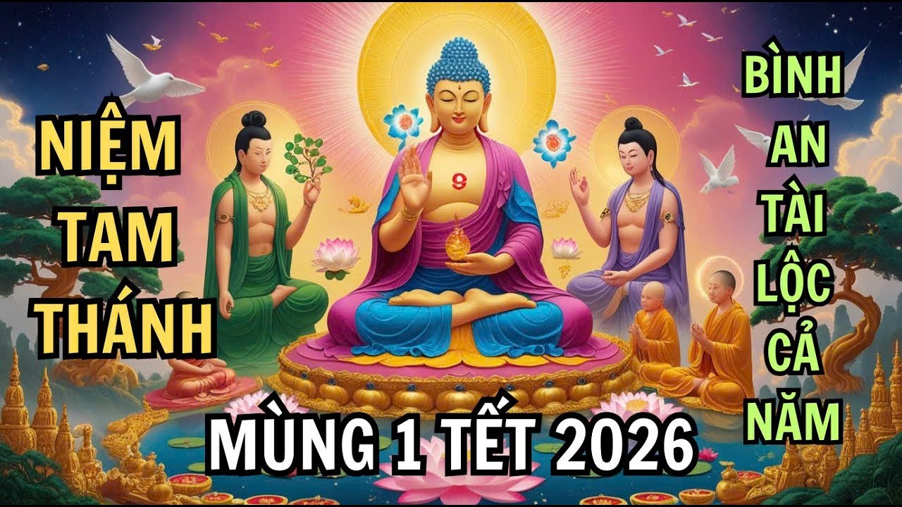 Niệm Tam Thánh Mùng 1 Tết 2026 | Bình An Tài Lộc Cả Năm – Nam Mô A Di Đà Phật