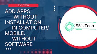 Add Apps without installation. No Software.100% Work on Computer/Laptop/mobile. Using Chrome Browser screenshot 2
