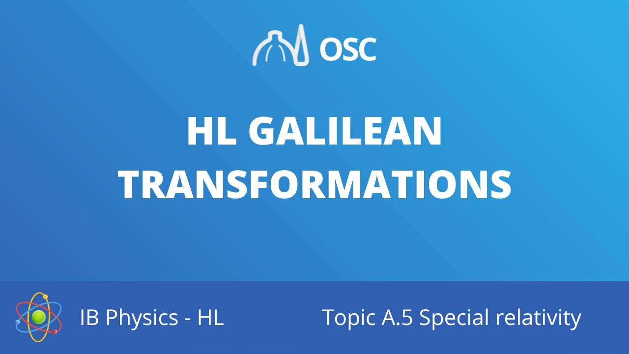 HL Galilean transformations [IB Physics HL]