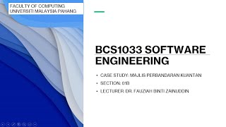 BCS1033 Software Engineering | Section 1B | Majlis Perbandaran Kuantan 2020/2021