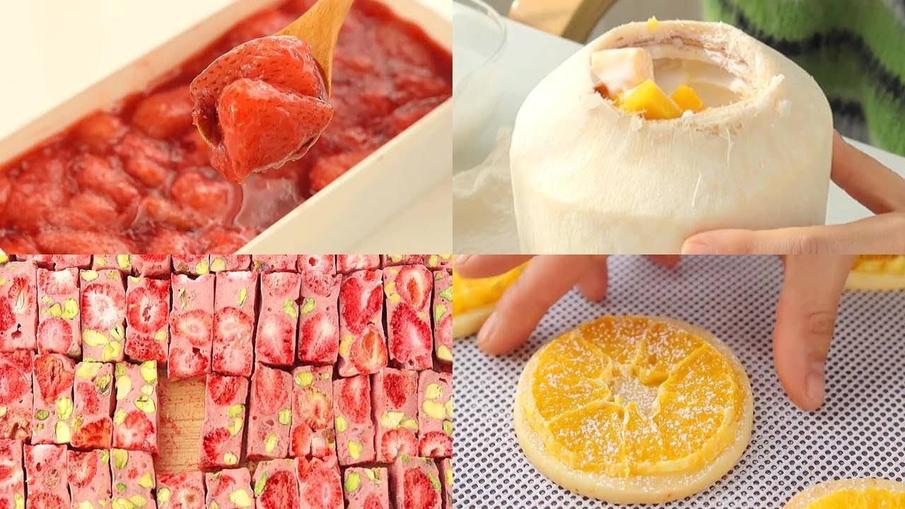Satisfying Relaxing Video|Freezing Strawberry Recipe|Asmr|Tiktok