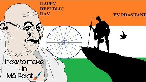 How to draw Mahatma Gandhiji in MS Paint..🖌️ (Republic day special)