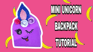 MINI UNICORN BACKPACK | 🎒 UNICORN BACKPACK #TharshCreates #easydiy