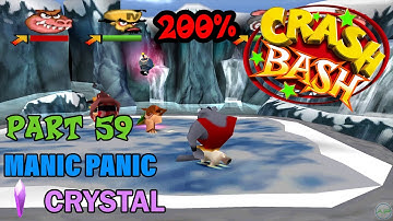 Crash Bash - 200% Walkthrough - Part 59: Manic Panic (Crystal Challenge) - 1080p 60 fps