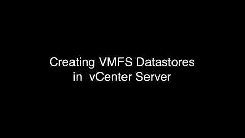 Creating VMFS Datastores in vSphere 6.5
