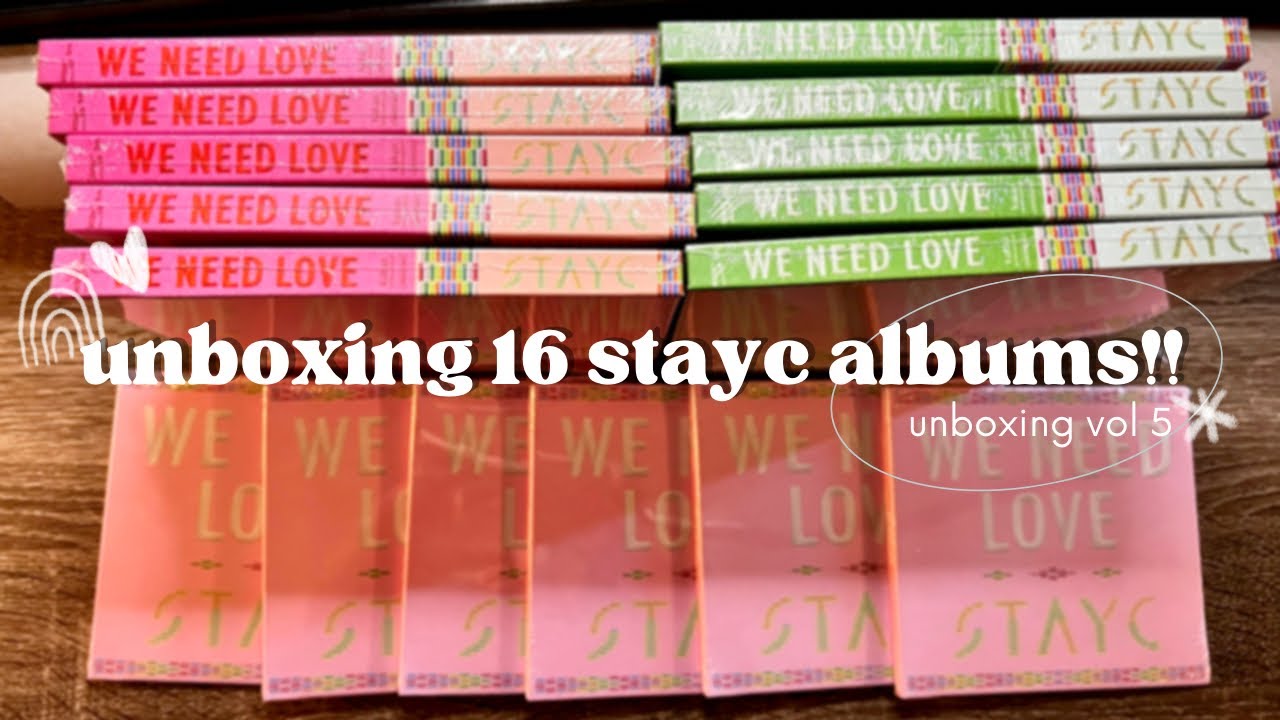 watch me unbox 16 stayc we need love albums while i go through the 5 stages of grief | unboxings #5