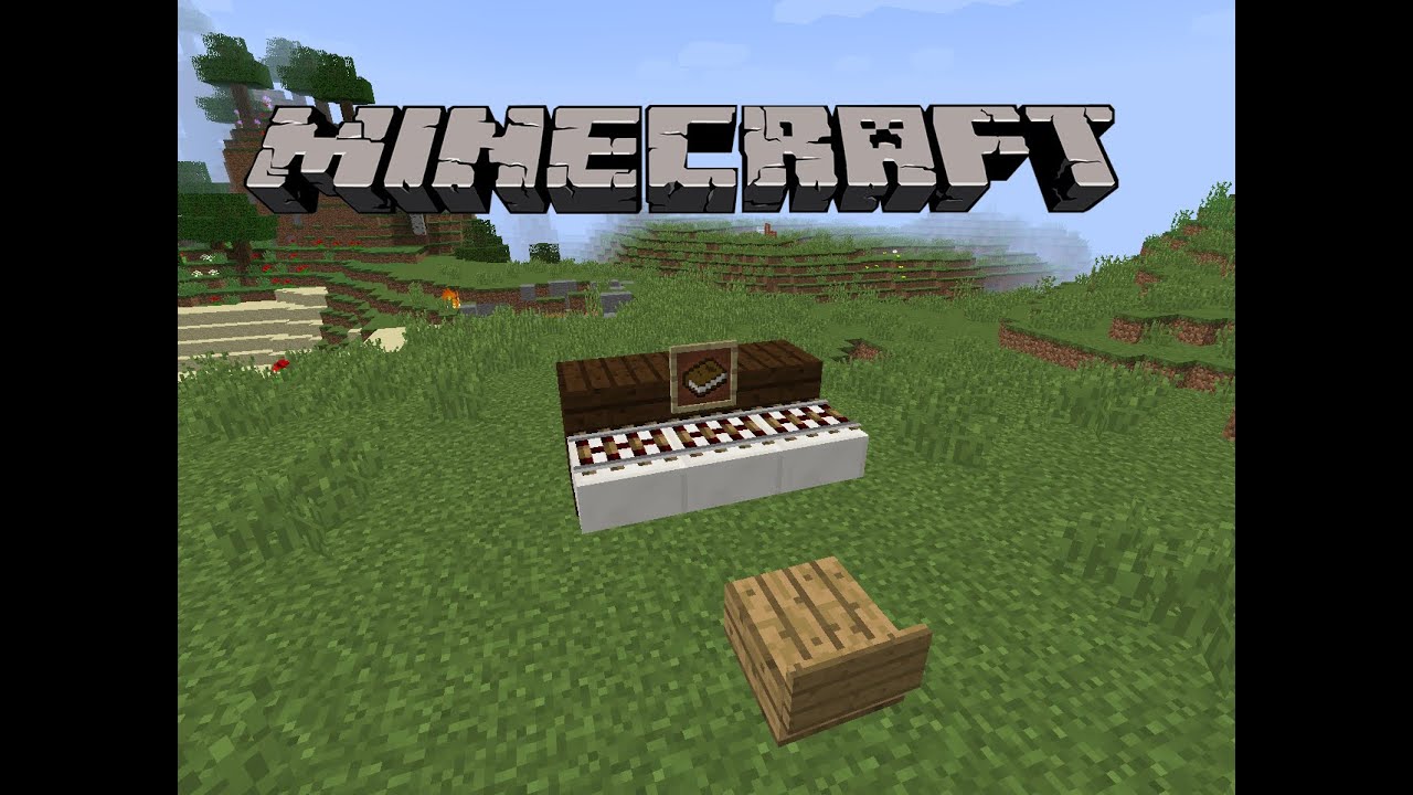Comment faire un piano dans minecraft - YouTube