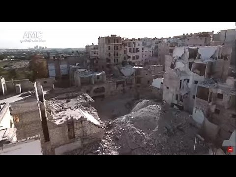 euronews grecia Drone footage shows Aleppo 'moonscape'