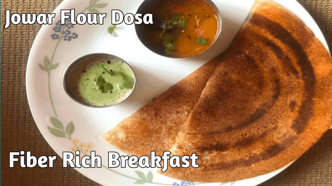 Jowar Flour Dosa Recipe Fiber Rich Breakfast recipes Millet Dosa recipe YouTube