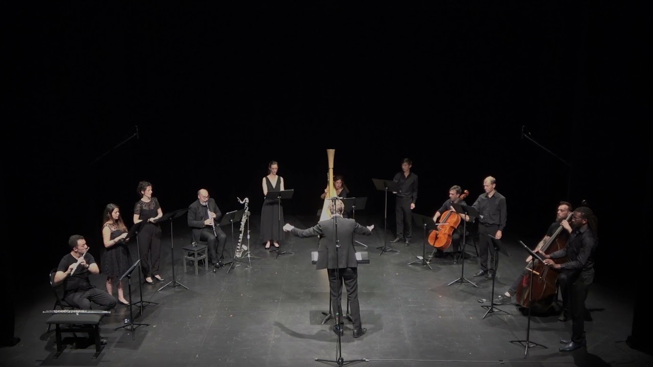 'A-M-O-R' for vocal sextet and musical quintet by Javier Muñoz Bravo (2021)