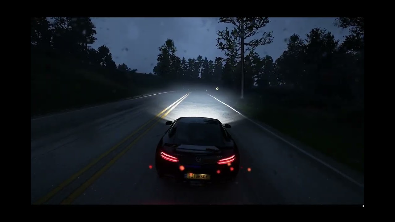 Oneheart & Reidenshi - Snowfall 1hour Loop | Night Drive - Rain Sound Asmr | Sleep | Relax | Chill