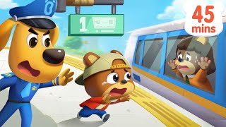 Safe Travels on Trains🚆| Safety Cartoon | Police Cartoon🔍| Kids Cartoon | Sheriff Labrador | BabyBus