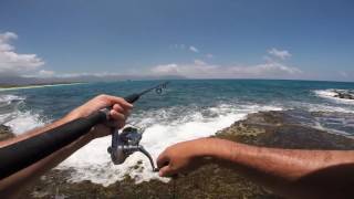 Whipping off the rocks, Kaneohe Bay
