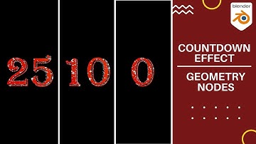 Countdown Effect With Geometry Nodes in Blender 3.0 | Blender Tutorial