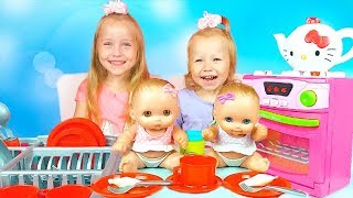 #Куклы Пупсики Кушают Пельмени Играем Лепим Пластилин Плей До Еда из пластилина Игрушки Для детей