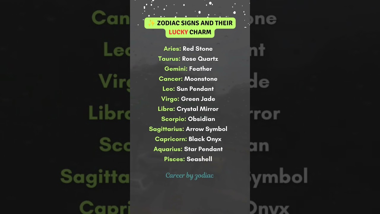 Zodiac Sign And Lucky Charms 