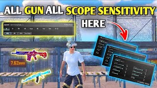 AKM, M416, SCAR-L, M762 ALL GUNS CUSTOMIZED SENSITIVITY 🔥 BGMI / PUBG MOBILE || GYRO / NON GYRO!