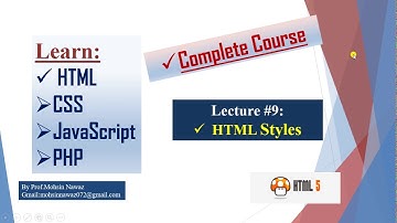HTML styles (Lecture 9) Urdu/Hindi by Prof.Mohsin