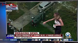 Heavy police presence near Parker Avenue and Summit Boulevard in West Palm Beach