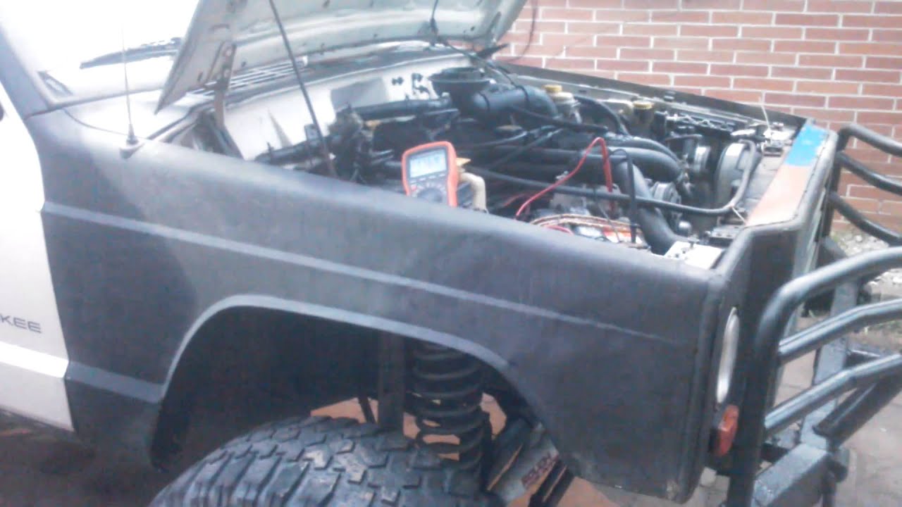 97 jeep Cherokee rough idle - YouTube